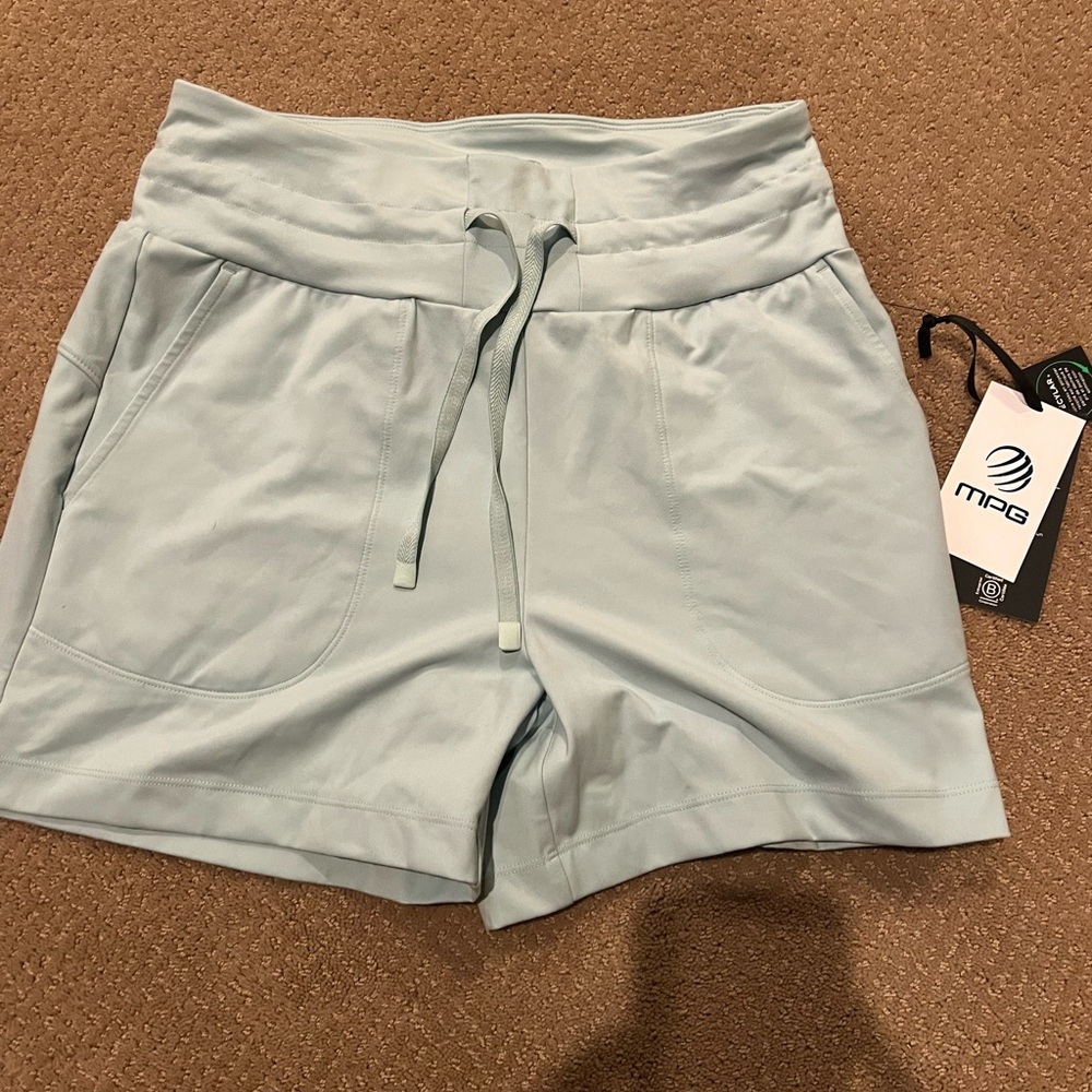 MPG Blue Athletic Shorts with Elastic Waistband